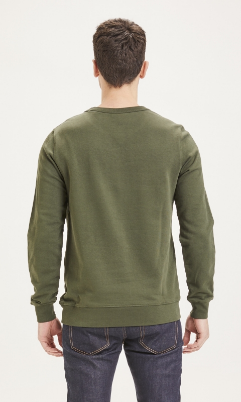 Elm Basic Badge Sweat - green melange